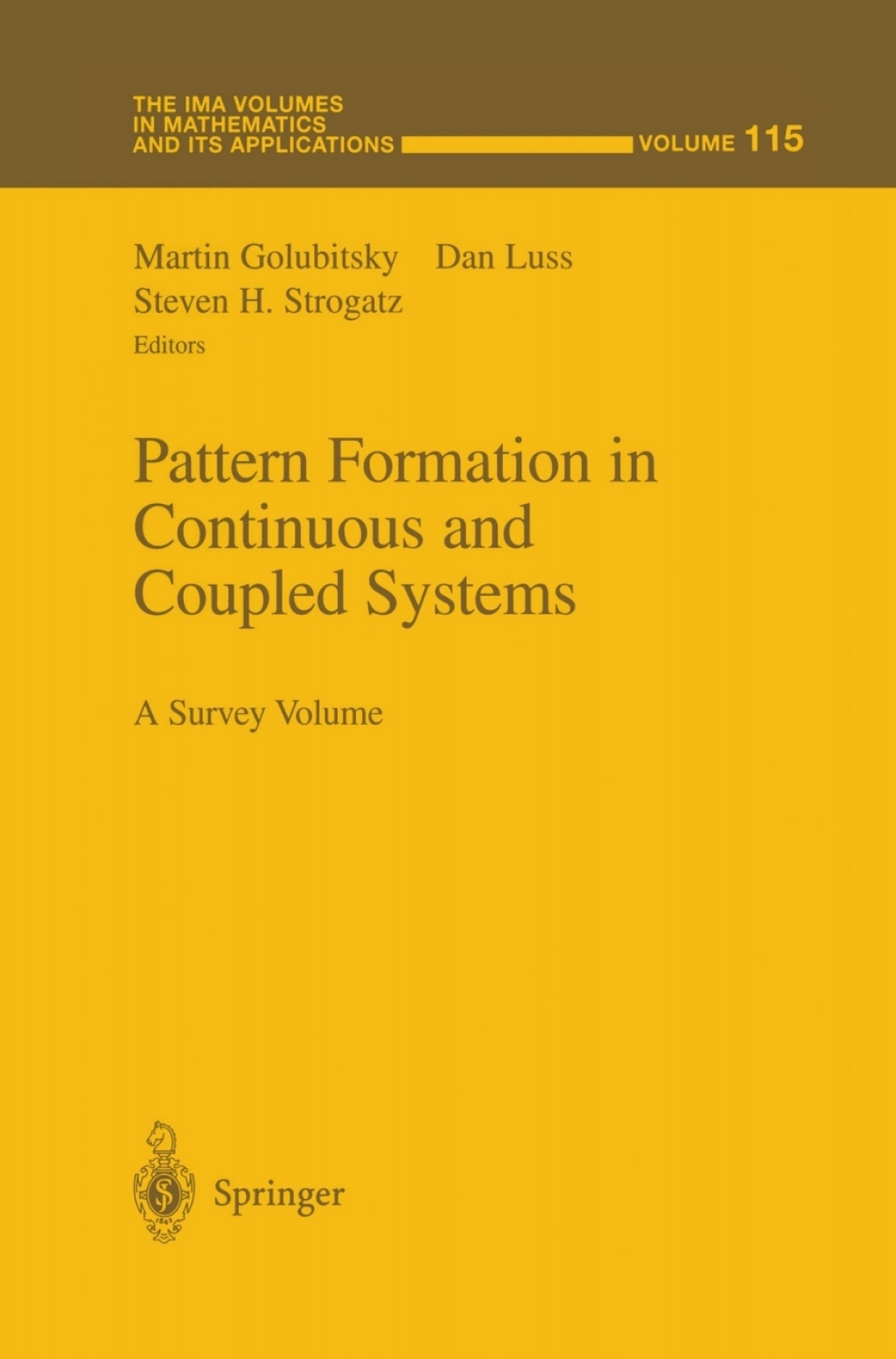 Pattern Formation in Continuous and Coupled Systems A Survey Volume 1st Edition â€“ PDF/EPUB Version Downloadable