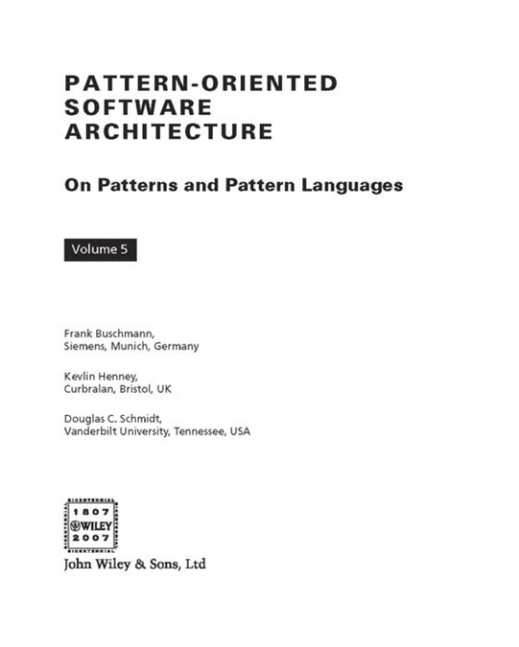 Pattern-Oriented Software Architecture, On Patterns and Pattern Languages 1st Edition â€“ PDF/EPUB Version Downloadable