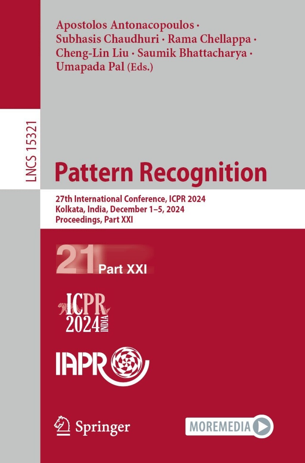 Pattern Recognition 27th International Conference, ICPR 2024, Kolkata, India, December 1â€“5, 2024, Proceedings, Part XXI  â€“ PDF/EPUB Version Downloadable