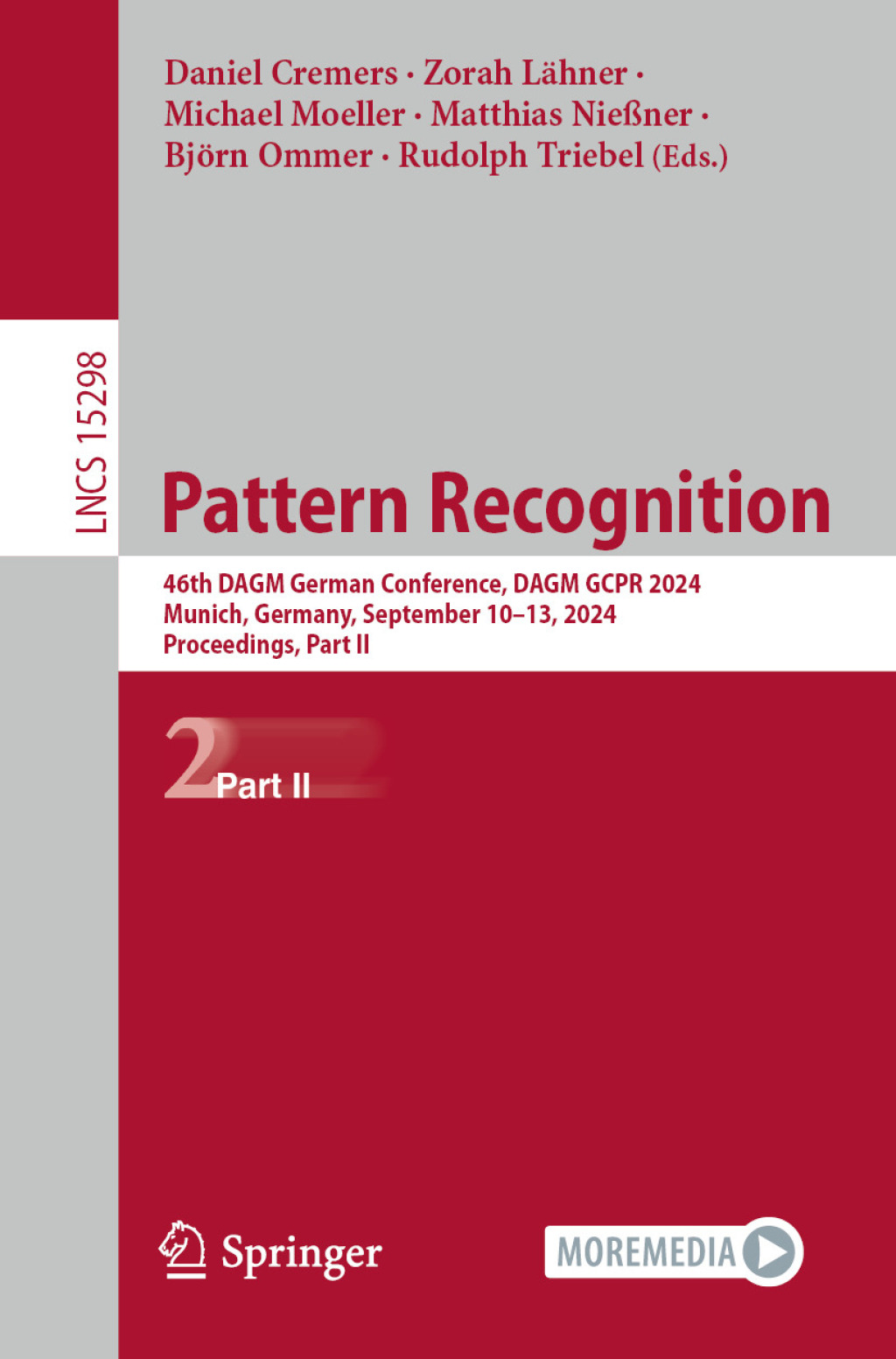 Pattern Recognition 46th DAGM German Conference, DAGM GCPR 2024, Munich, Germany, September 10â€“13, 2024, Proceedings, Part II  â€“ PDF/EPUB Version Downloadable