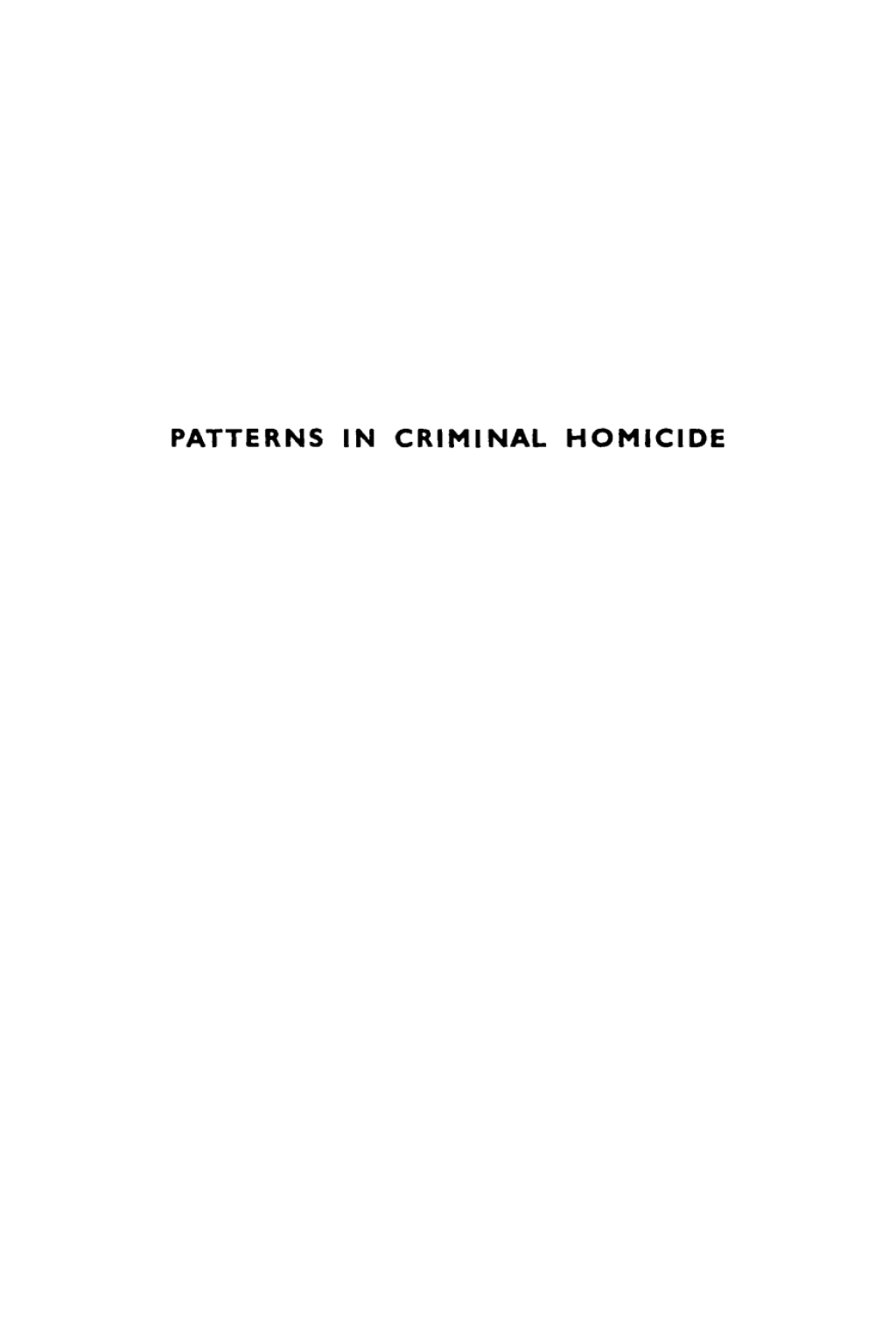 Patterns in Criminal Homicide  â€“ PDF/EPUB Version Downloadable