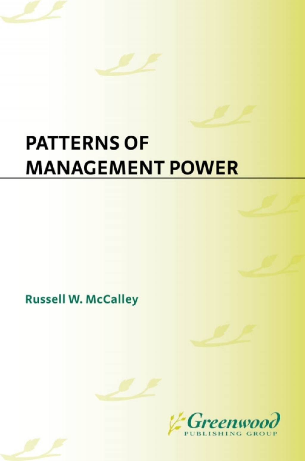 Patterns of Management Power 1st Edition â€“ PDF/EPUB Version Downloadable