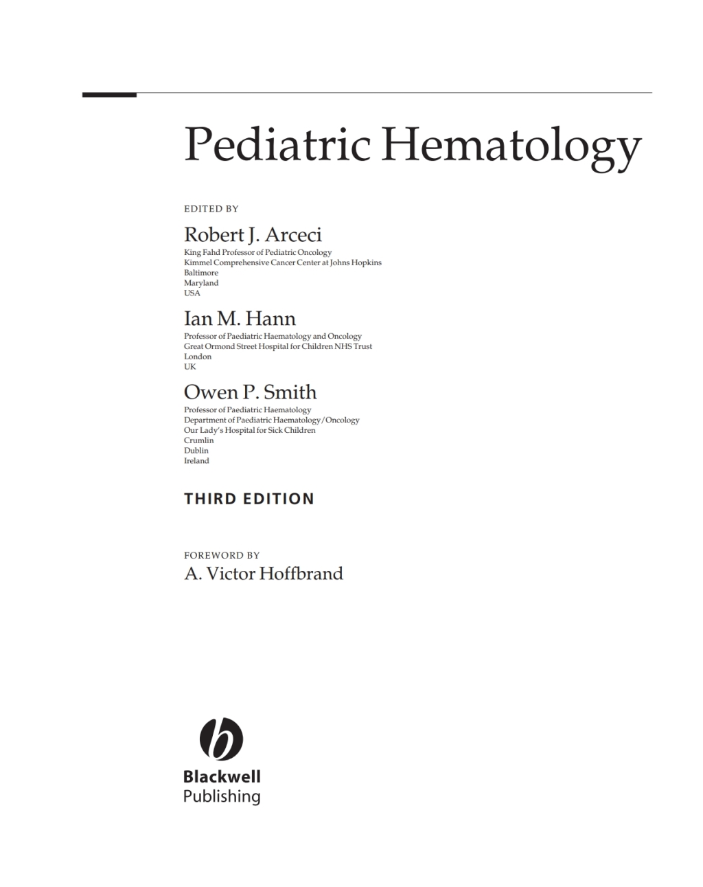 Pediatric Hematology 3rd Edition â€“ PDF/EPUB Version Downloadable