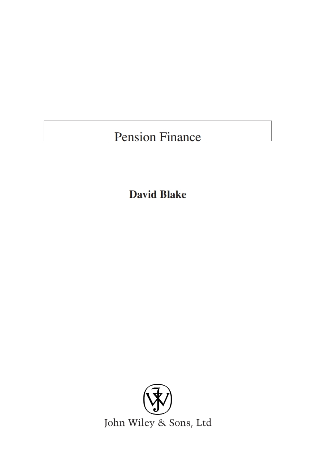 Pension Finance 1st Edition â€“ PDF/EPUB Version Downloadable