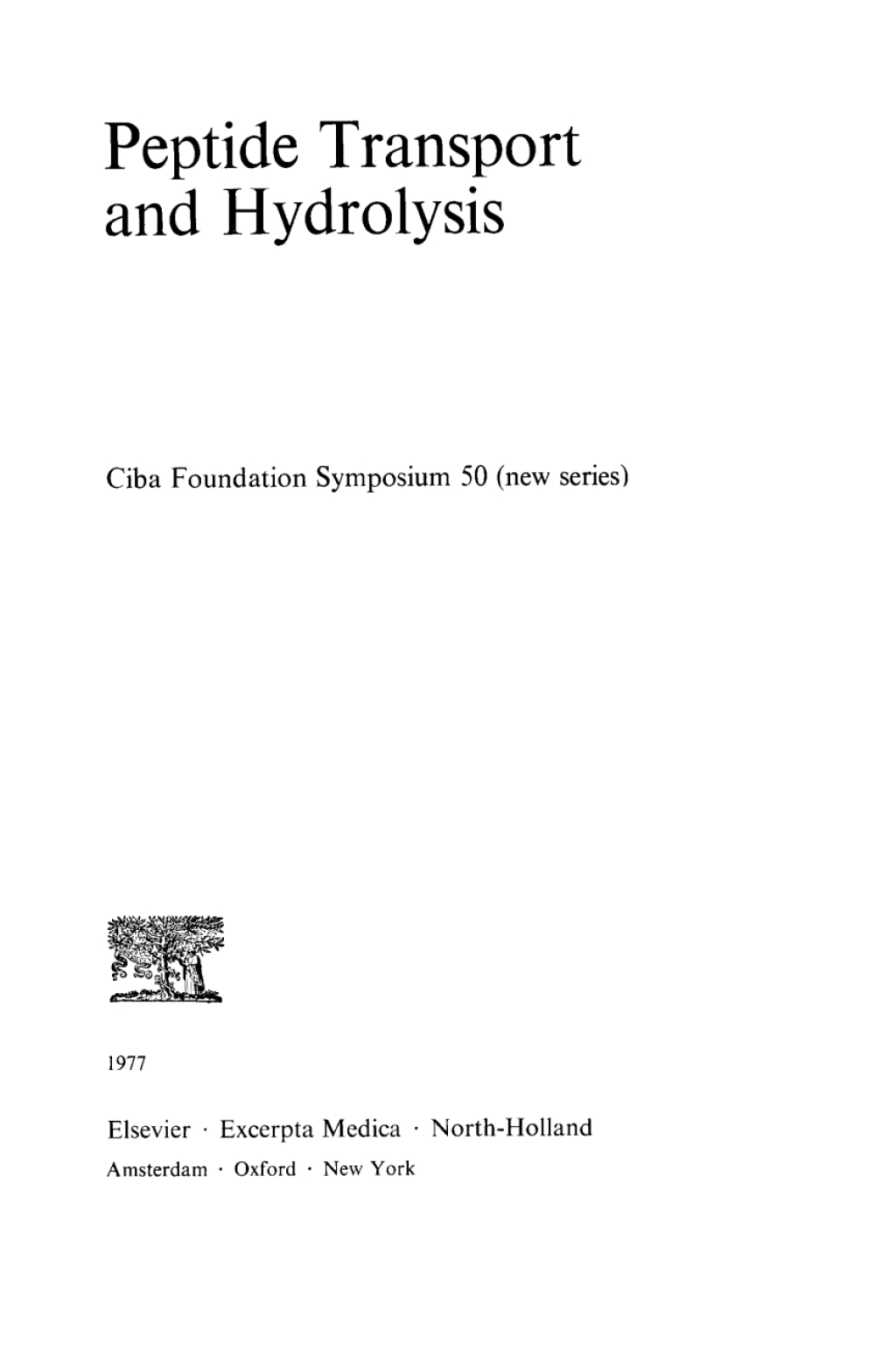 Peptide Transport and Hydrolysis 1st Edition â€“ PDF/EPUB Version Downloadable