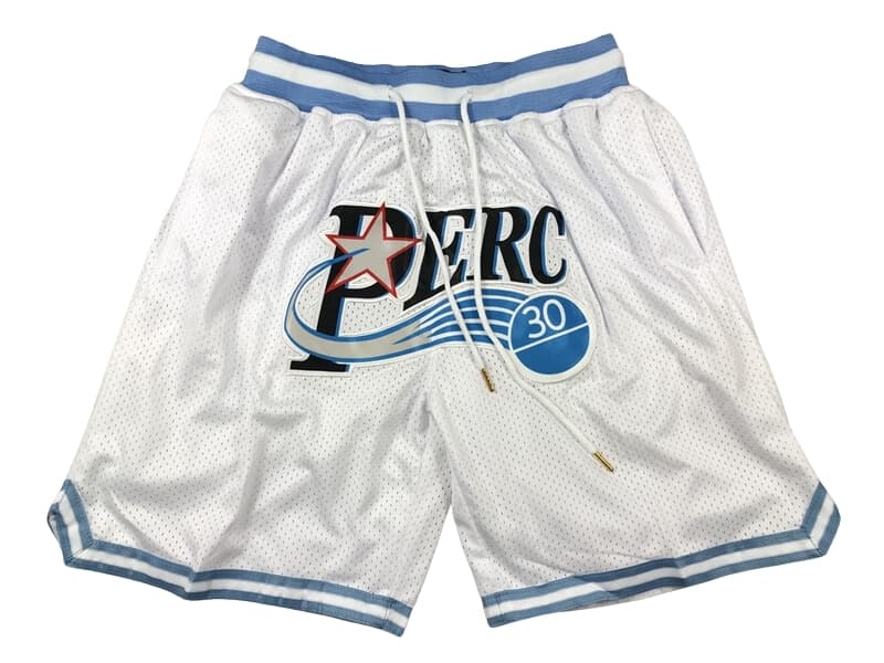 Perc O'Cet #30 Basketball Shorts White - Basketball Shorts Store