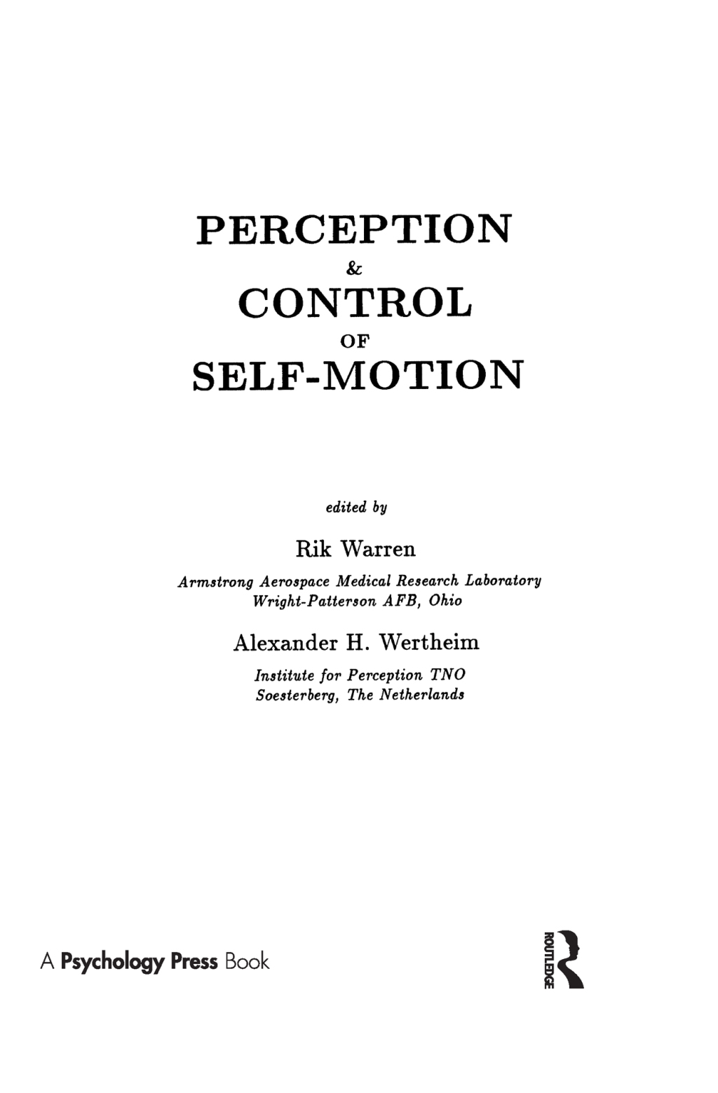 Perception and Control of Self-motion 1st Edition â€“ PDF/EPUB Version Downloadable