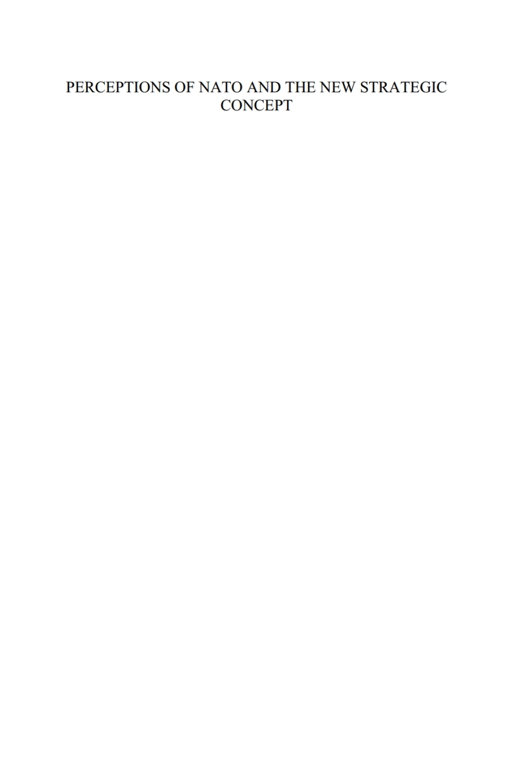 Perceptions of NATO and the New Strategic Concept 1st Edition â€“ PDF/EPUB Version Downloadable