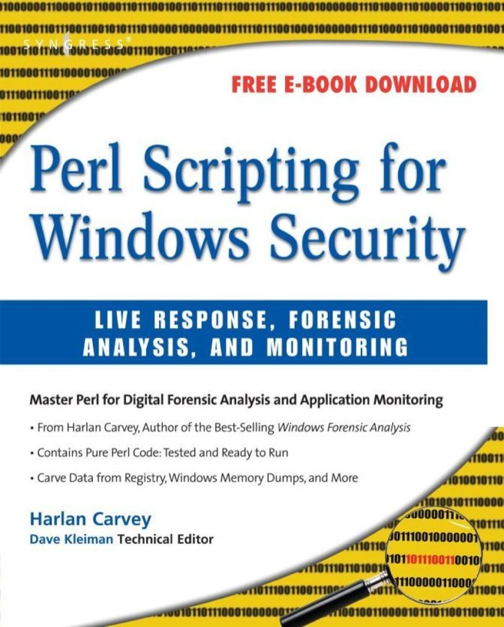Perl Scripting for Windows Security: Live Response, Forensic Analysis, and Monitoring  â€“ PDF/EPUB Version Downloadable