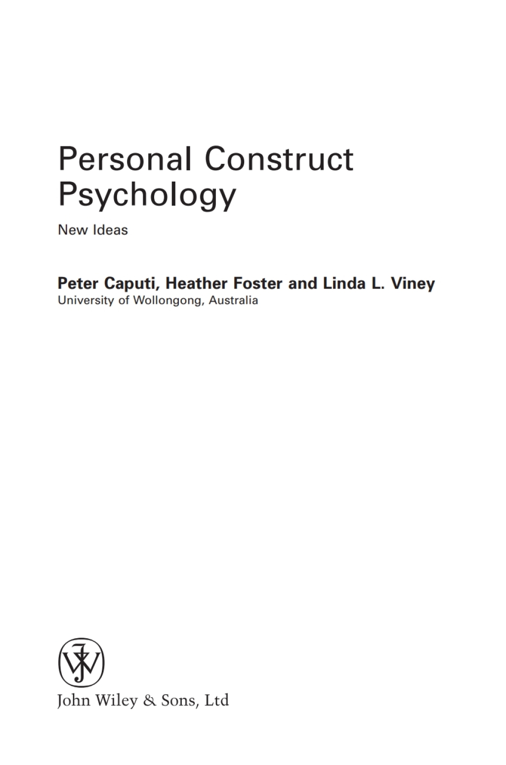 Personal Construct Psychology New Ideas 1st Edition â€“ PDF/EPUB Version Downloadable