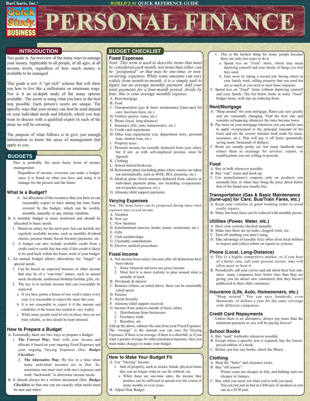 Personal Finance 1st Edition - (PDF/EPUB Version)