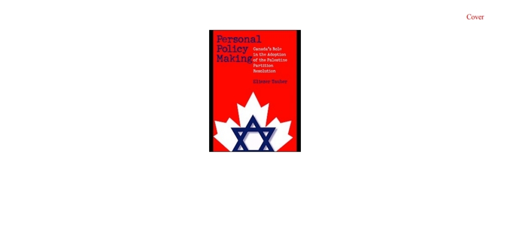Personal Policy Making Canada's Role in the Adoption of the Palestine Partition Resolution 1st Edition â€“ PDF/EPUB Version Downloadable