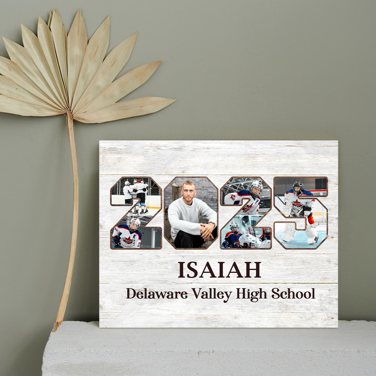 Personalized 2025 Number Photo Collage Canvas, 2025 Photo Collage Gift, 2025 Anniversary Gift