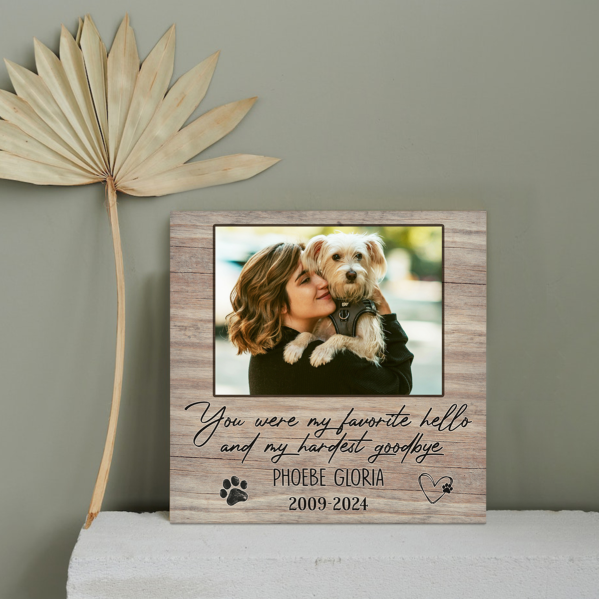 Personalized Pet Loss Gift, Dog Memorial Canvas, Gift For Losing Dog, Dog Remembrance Gift, You Were My Favorite Hello And Hardest Goodbye