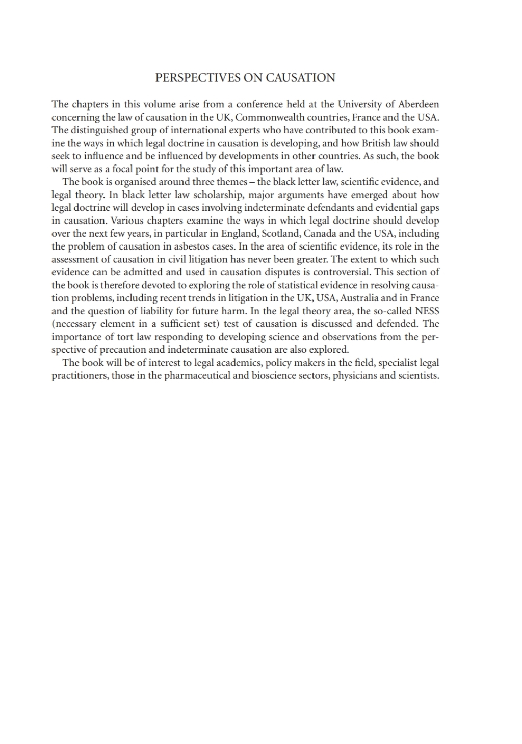 Perspectives on Causation The Hague Convention 1st Edition â€“ PDF/EPUB Version Downloadable