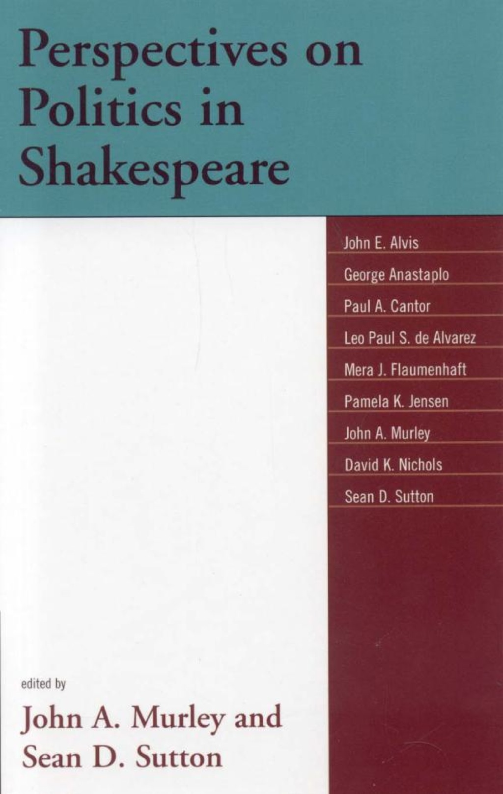 Perspectives on Politics in Shakespeare  â€“ PDF/EPUB Version Downloadable