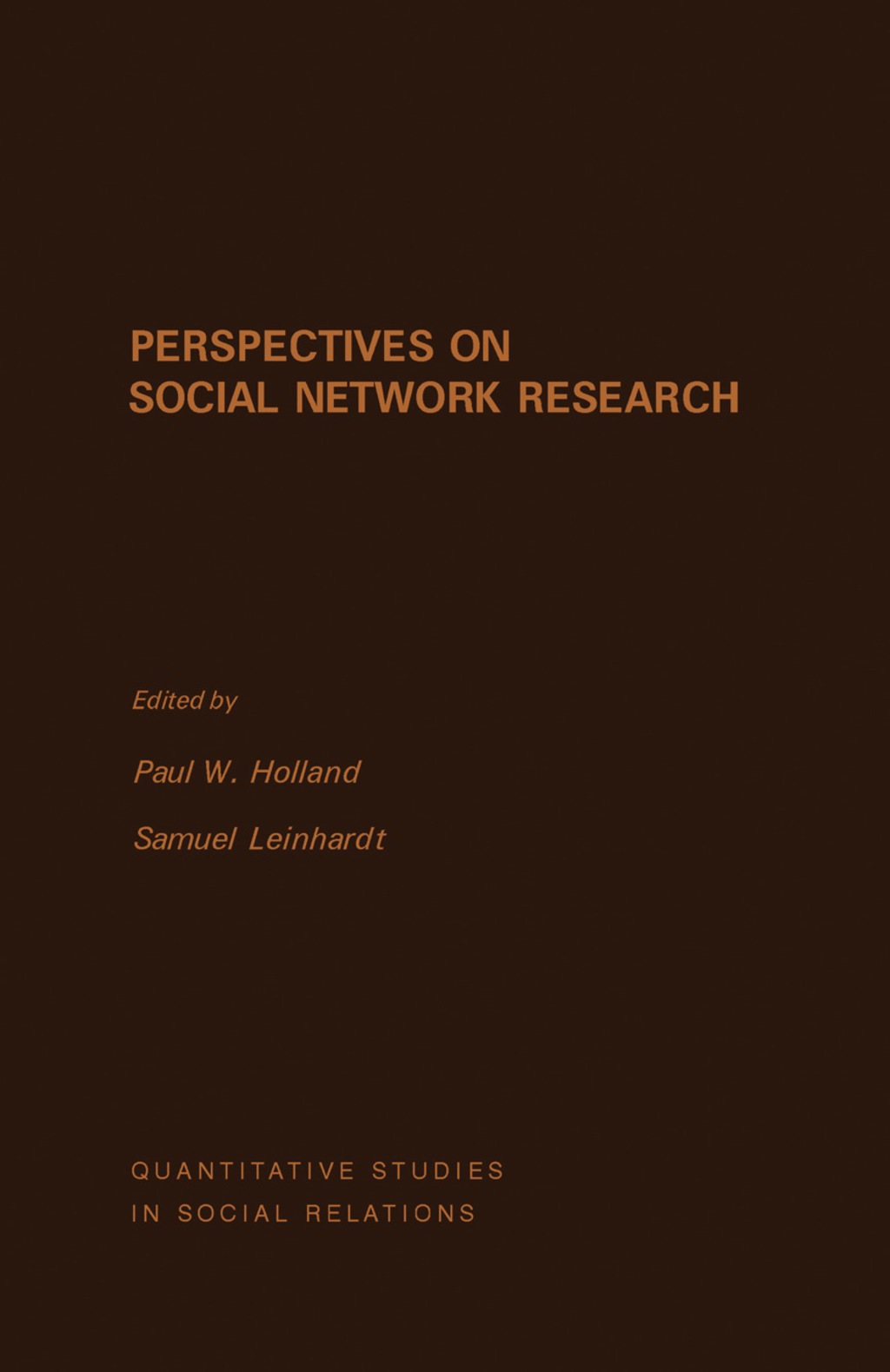 Perspectives on Social Network Research  â€“ PDF/EPUB Version Downloadable