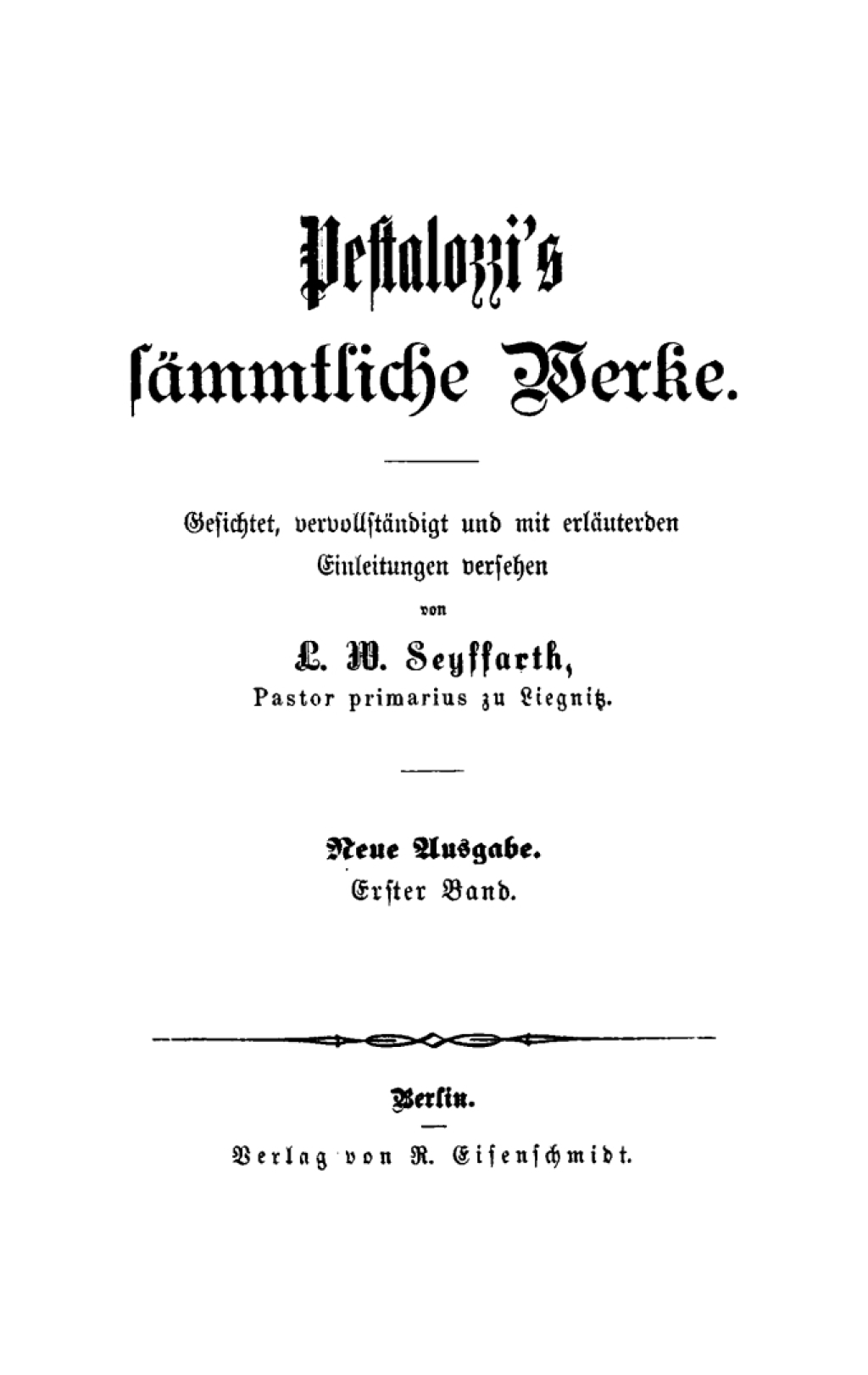 Pestalozziâ€™s SÃ¤mmtliche Werke. Band 1 1st Edition â€“ PDF/EPUB Version Downloadable