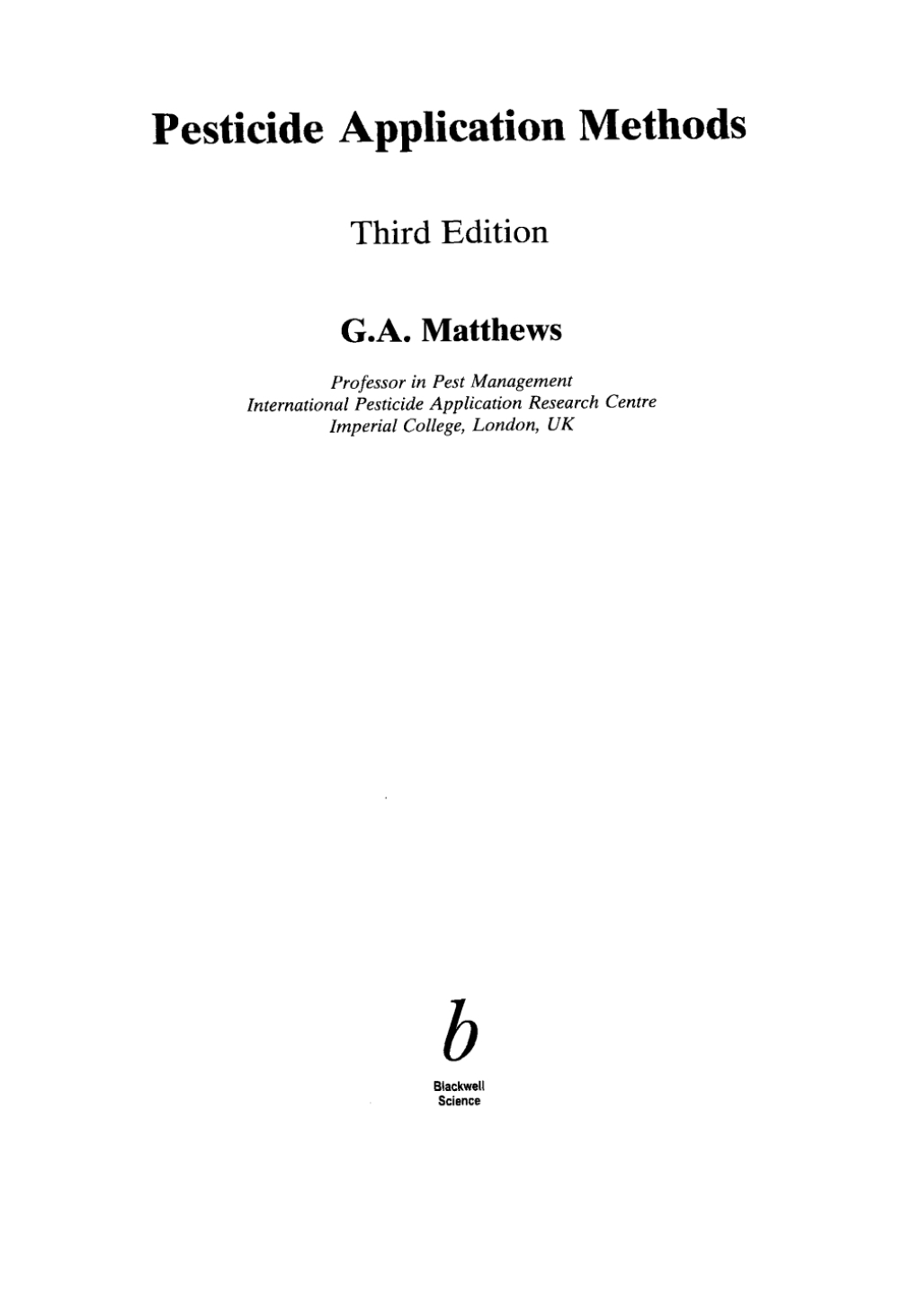 Pesticide Application Methods 3rd Edition â€“ PDF/EPUB Version Downloadable