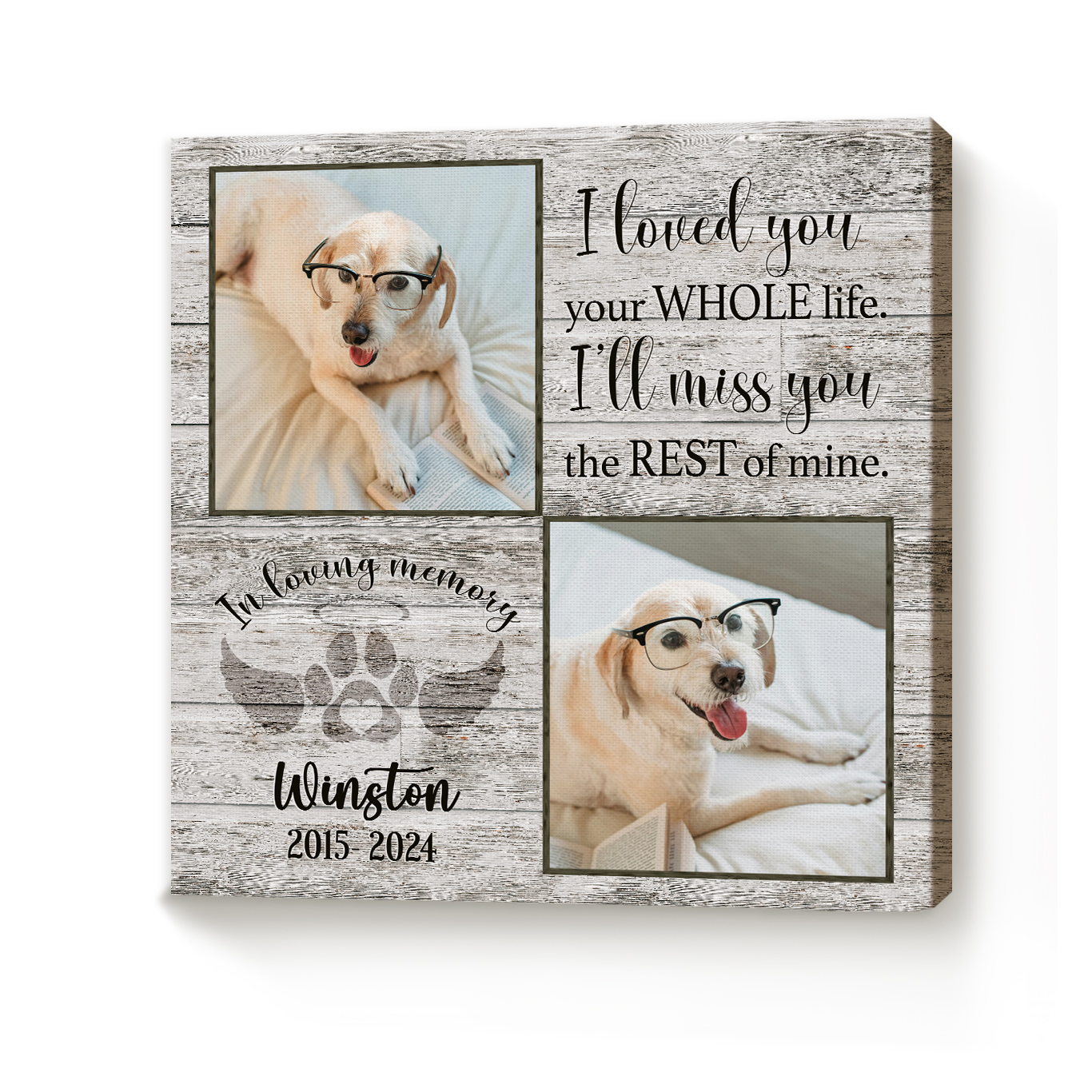 Pet Loss Gifts, Personalized Dog Memorial Canvas, Dog Remembrance Gifts, Dog Loss Gift, Pet Bereavement Gift, Memory Dog Gifts, Pet Sympathy Gift