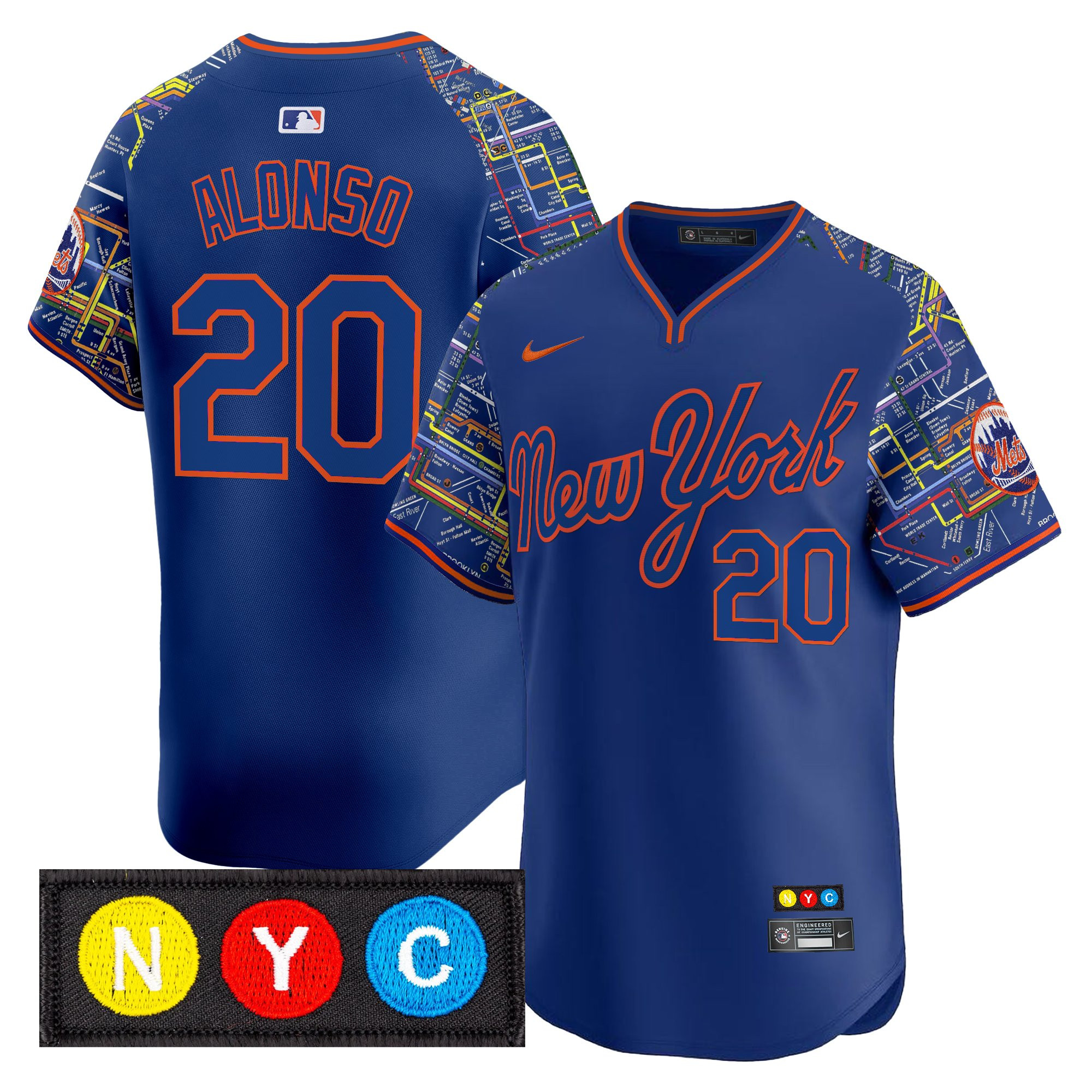 Pete Alonso Men's New York Mets Subway Style Vapor Premier Limited Royal Jersey - Stitched