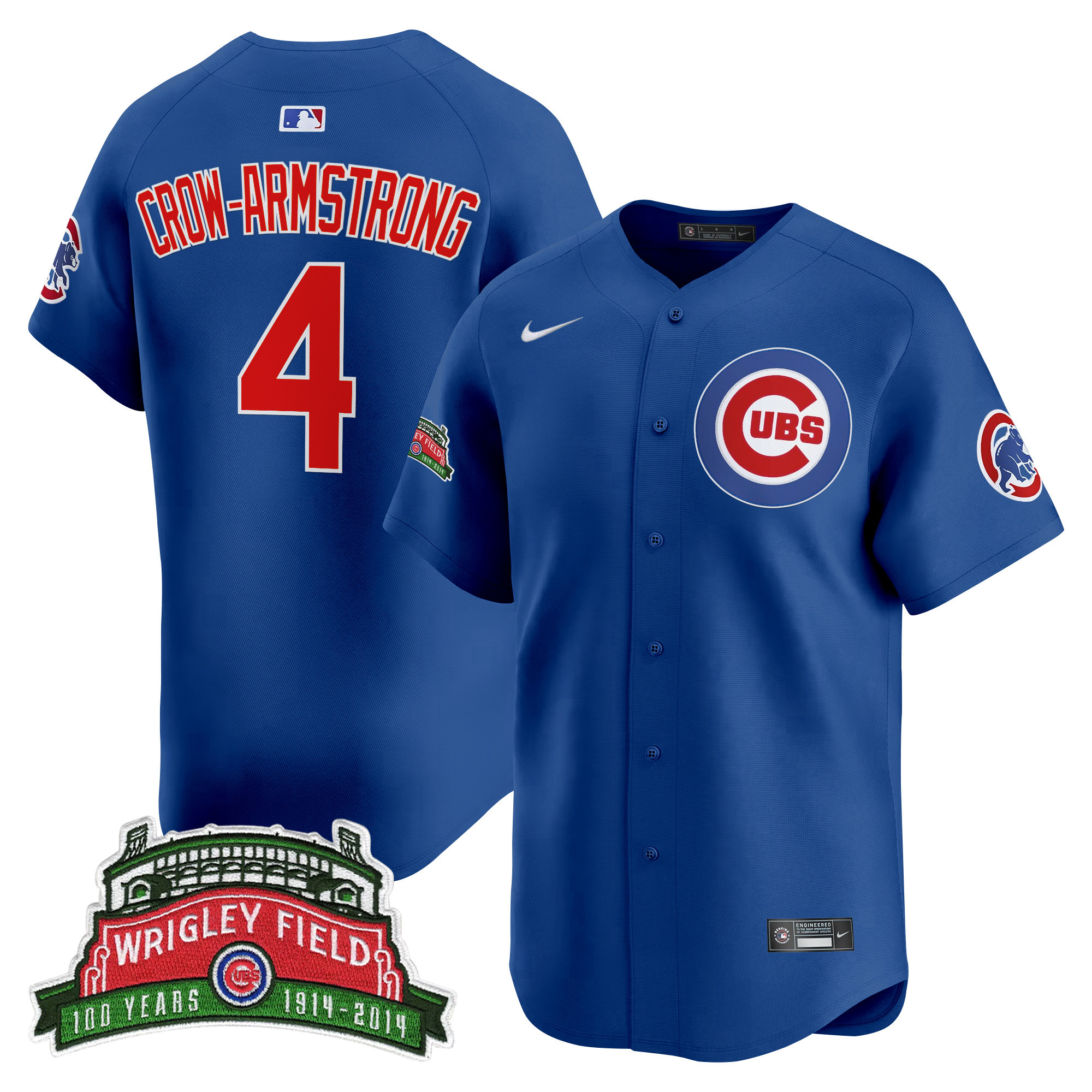 Pete Crow-Armstrong Men's Chicago Cubs Wrigley Field Style Vapor Premier Limited Royal Jersey - All Stitched