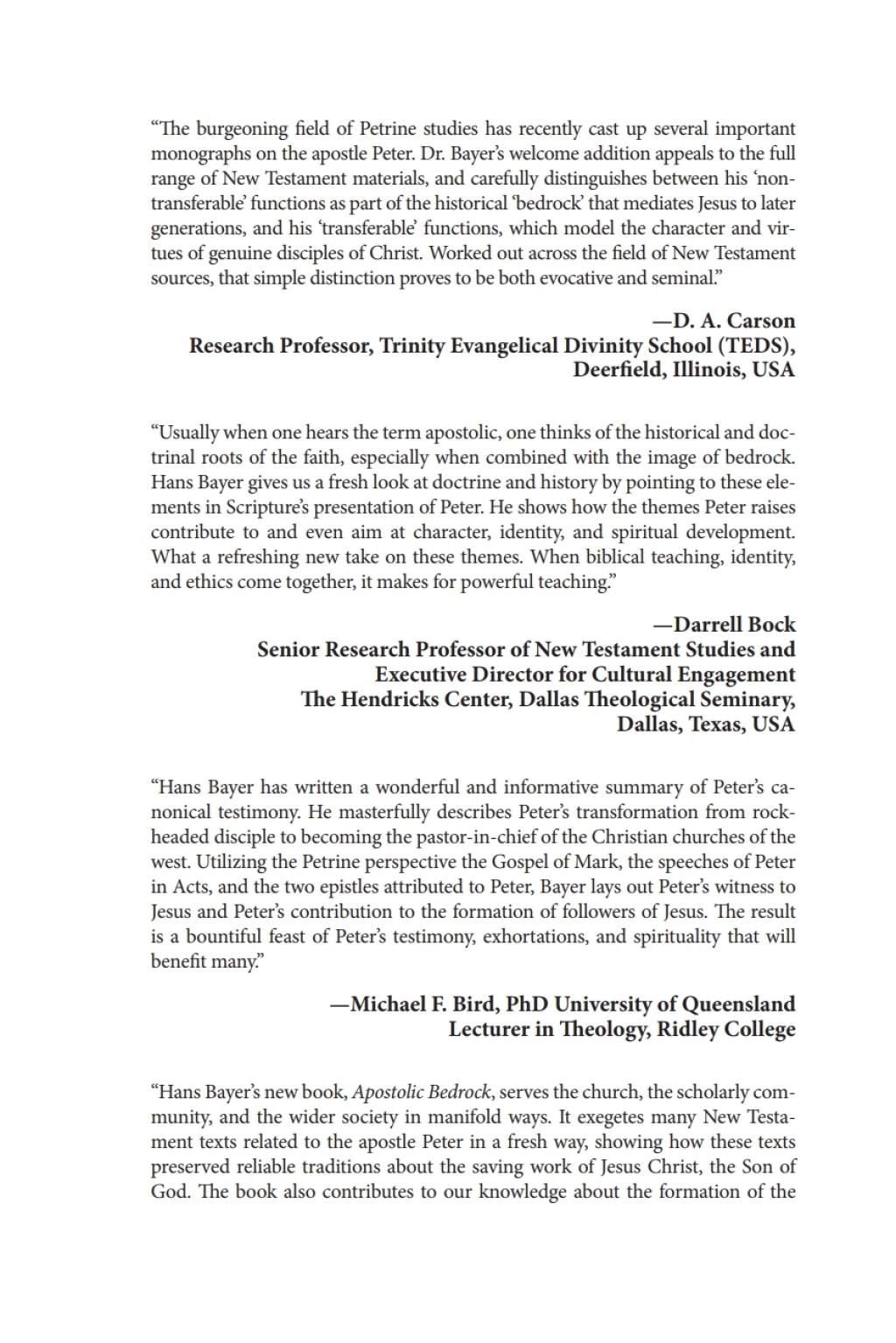 Peter as Apostolic Bedrock Christology and Discipleship According to His Canonical Testimony  â€“ PDF/EPUB Version Downloadable