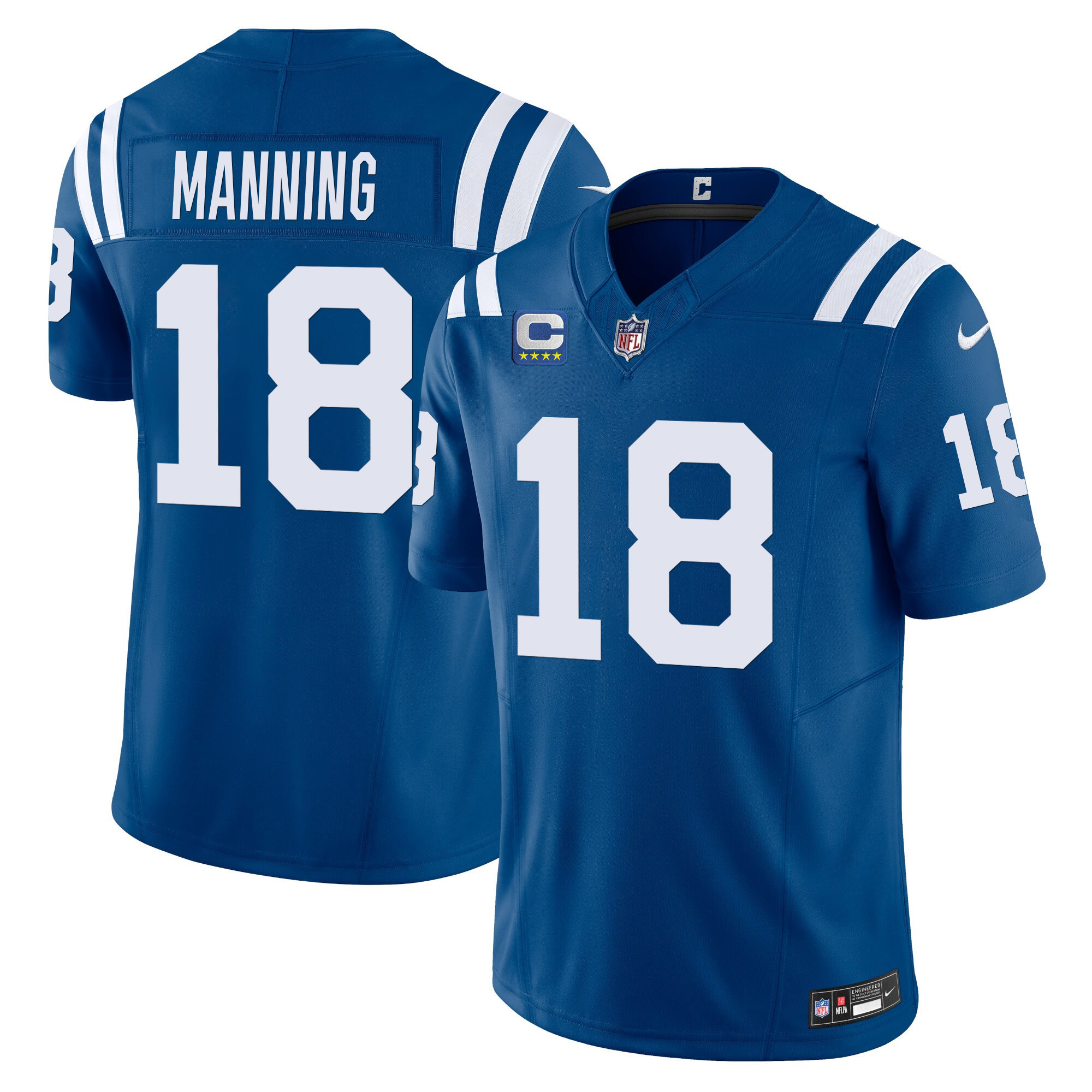 Peyton Manning Men's Indianapolis Colts Vapor Limited Royal Jersey - All Stitched
