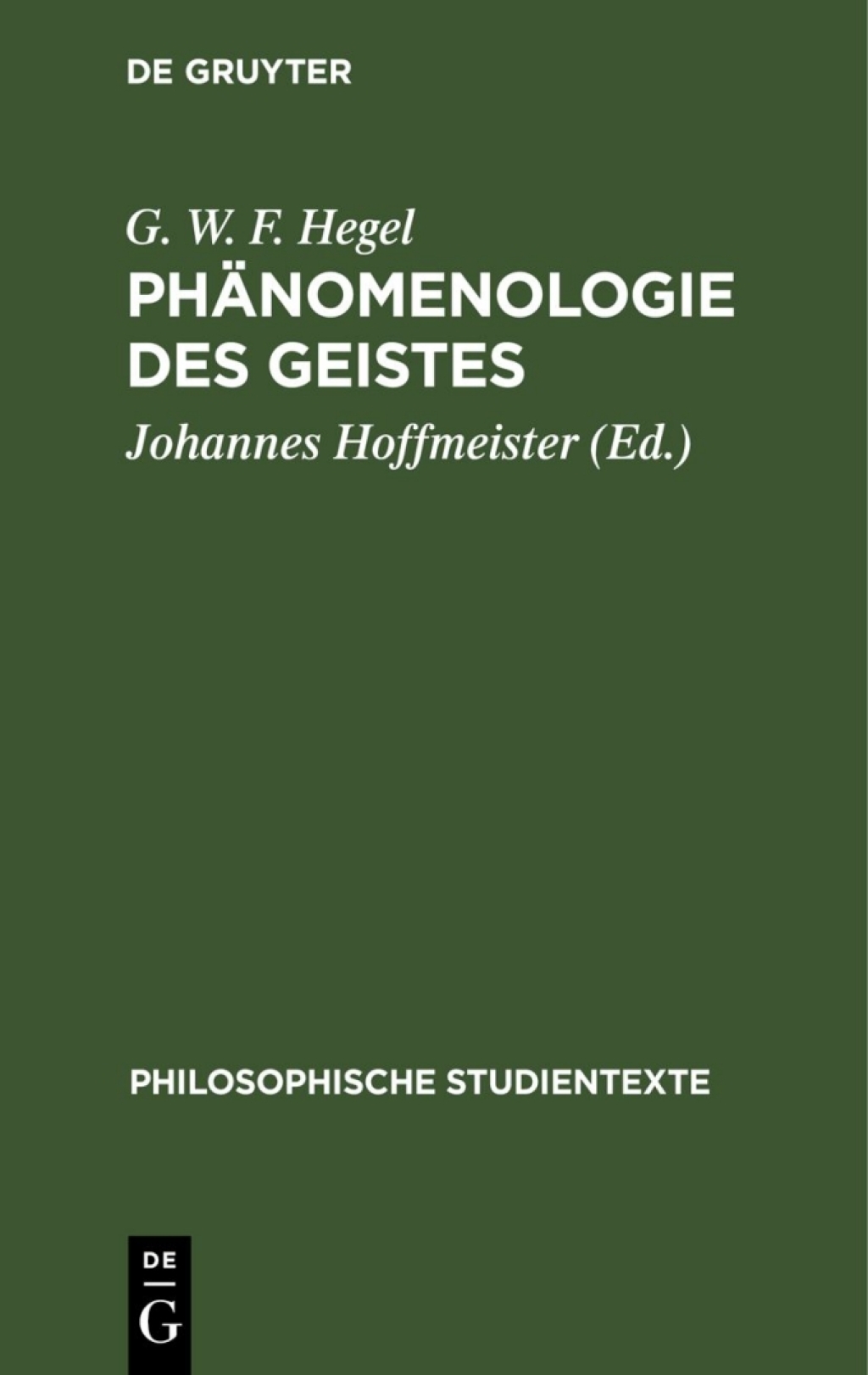 PhÃ¤nomenologie des Geistes 1st Edition â€“ PDF/EPUB Version Downloadable