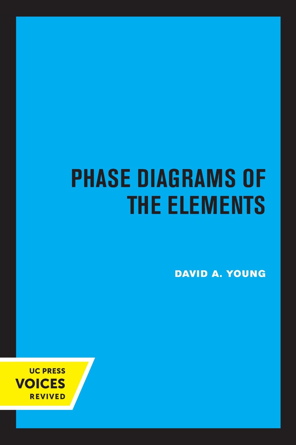 Phase Diagrams of the Elements 1st Edition â€“ PDF/EPUB Version Downloadable