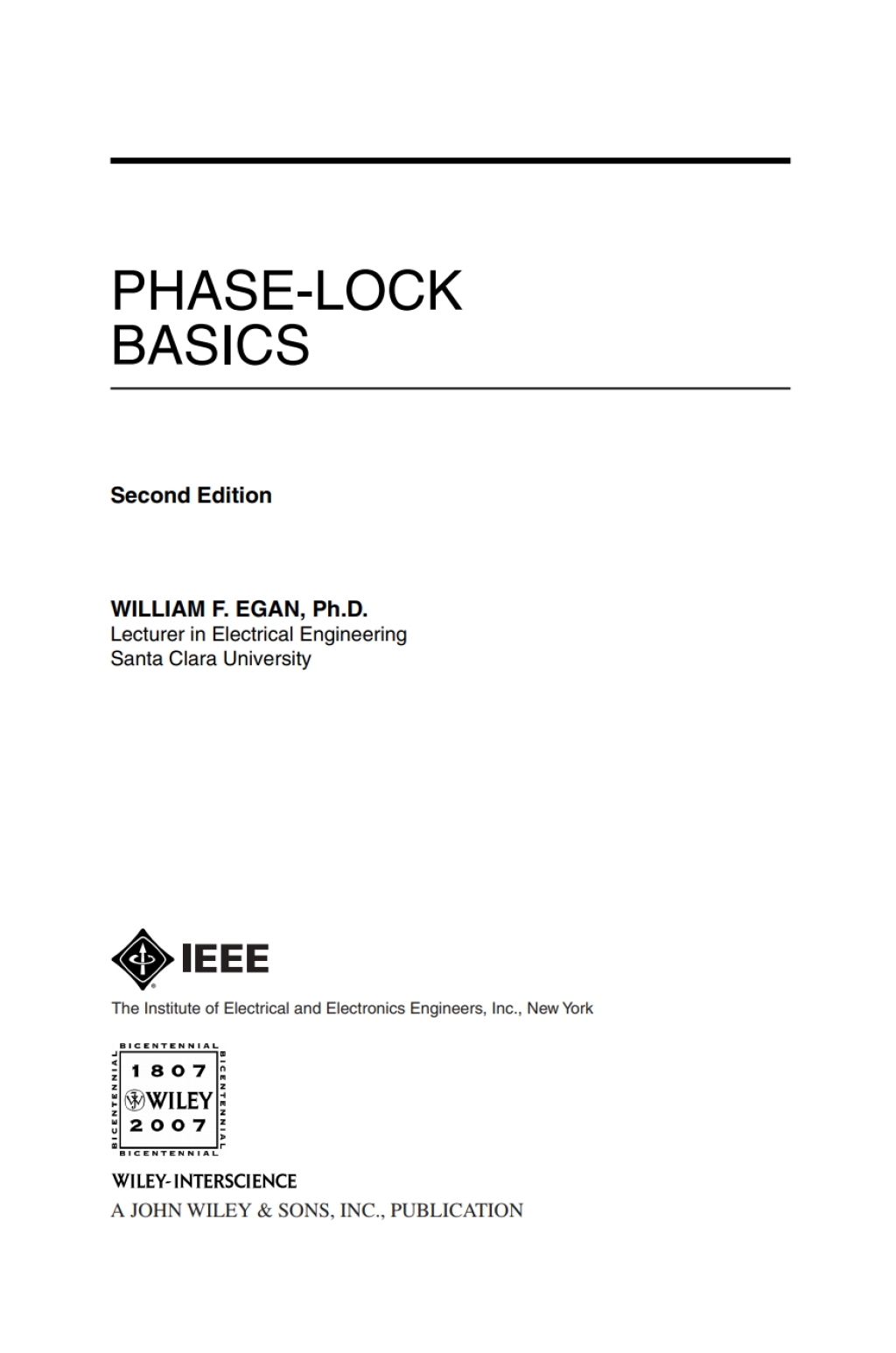 Phase-Lock Basics 2nd Edition â€“ PDF/EPUB Version Downloadable