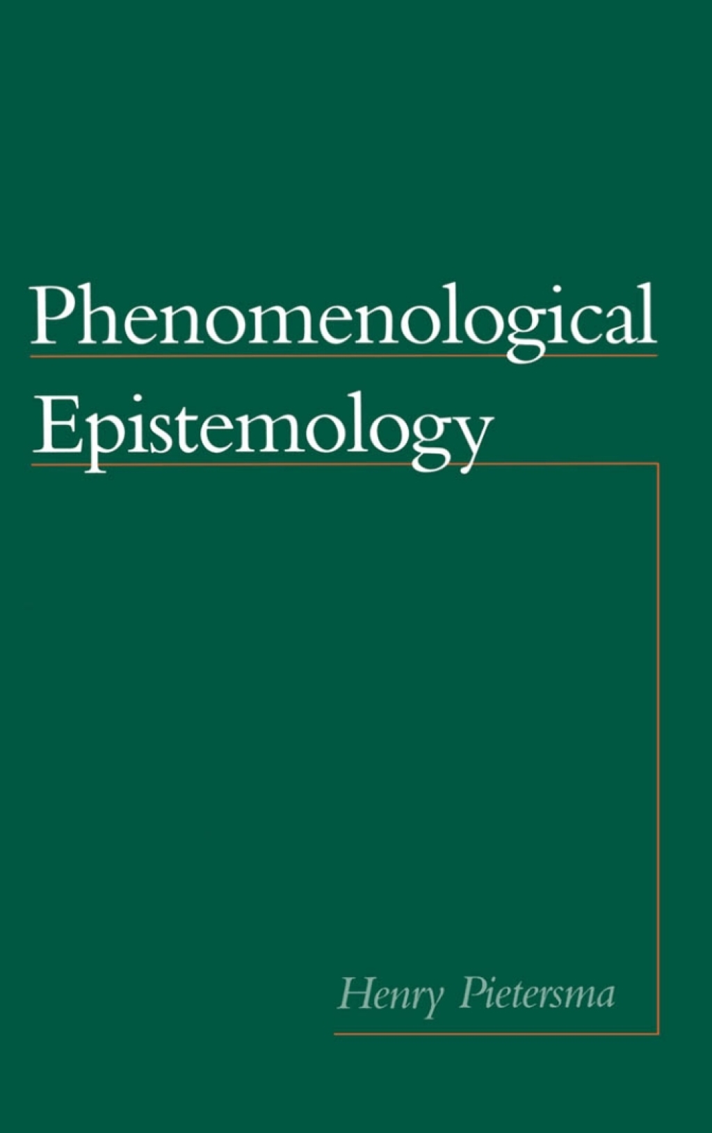 Phenomenological Epistemology  â€“ PDF/EPUB Version Downloadable