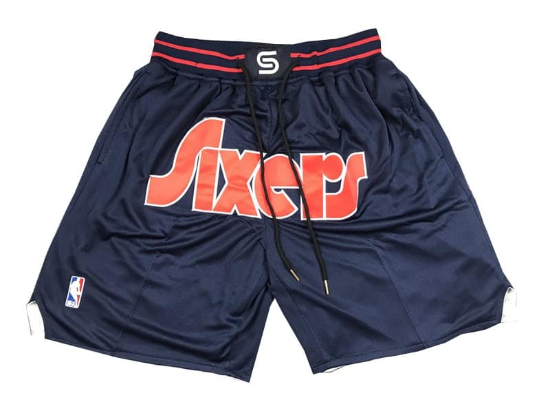 Philadelphia 76ers 2021-22 City Edition Navy Shorts - Basketball Shorts Store