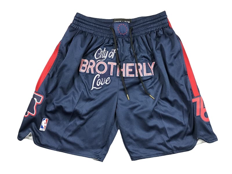 Philadelphia 76ers 2023-24 Navy Shorts - Basketball Shorts Store