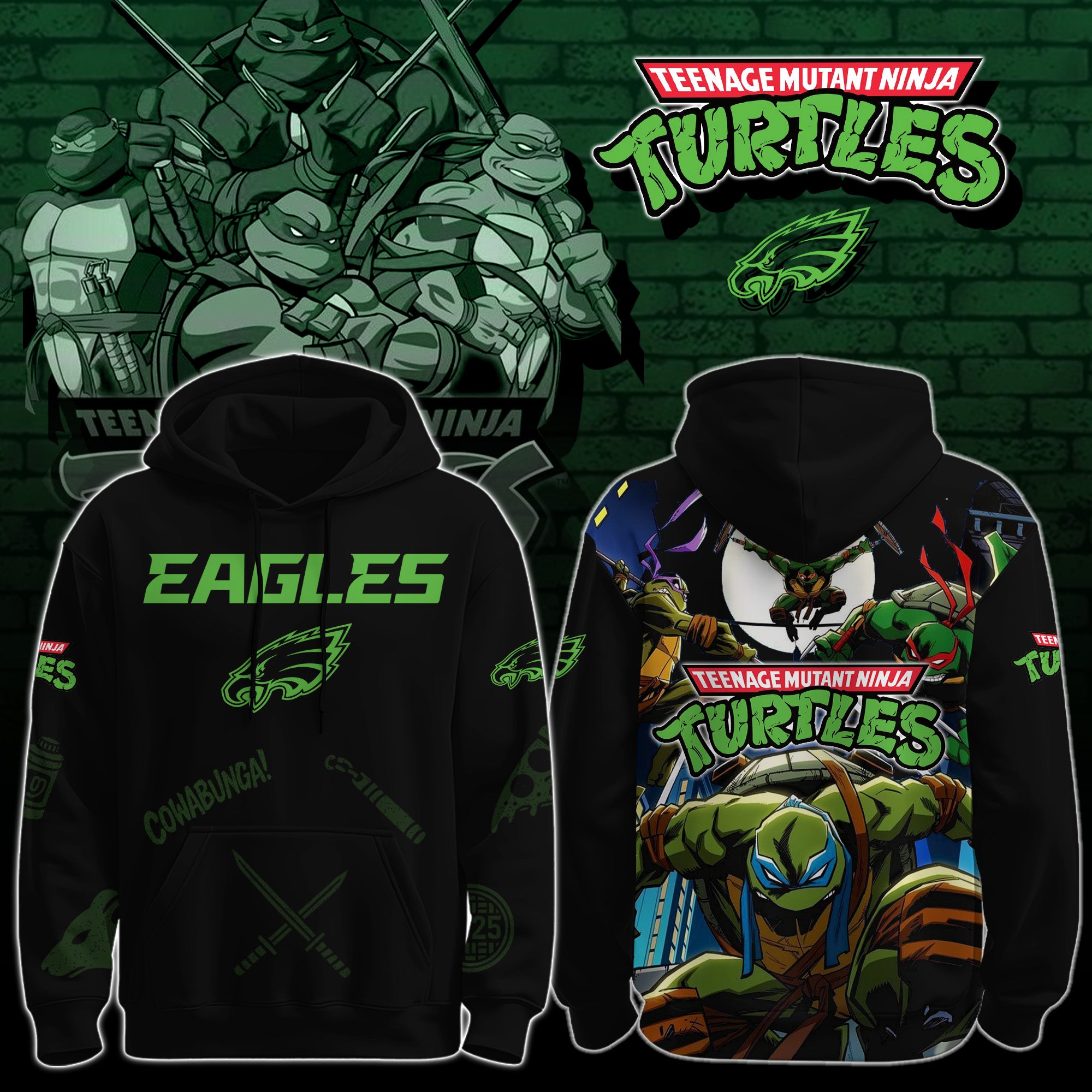 Philadelphia Eagles NFL x Teenage Mutant Ninja Turtles Limited Edition 2025 Hoodie