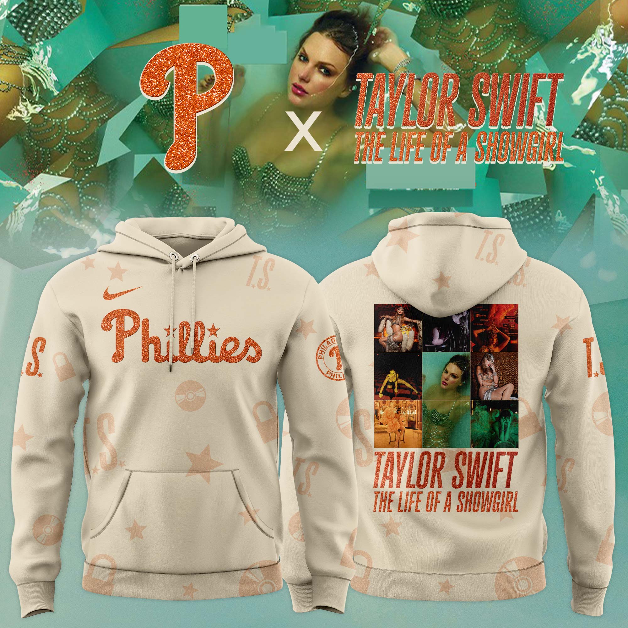 Philadelphia Phillies MLB x Taylor Swift â€œThe Life of a Showgirlâ€ 2025 Limited Editions Hoodie