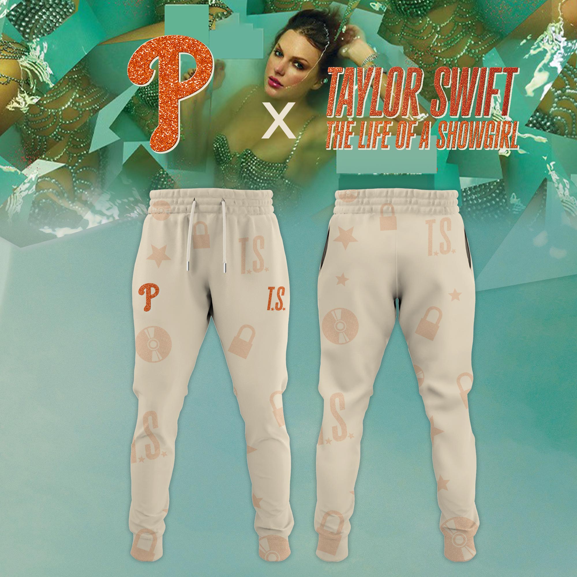 Philadelphia Phillies MLB x Taylor Swift â€œThe Life of a Showgirlâ€ 2025 Limited Editions Jogger