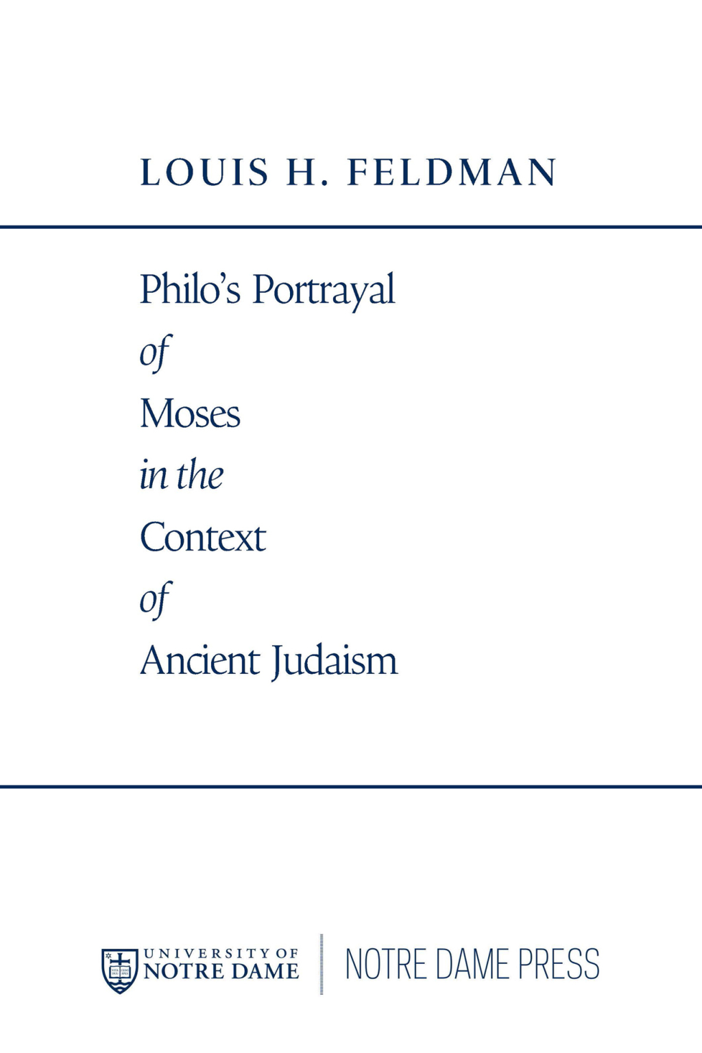 Philo's Portrayal of Moses in the Context of Ancient Judaism  â€“ PDF/EPUB Version Downloadable