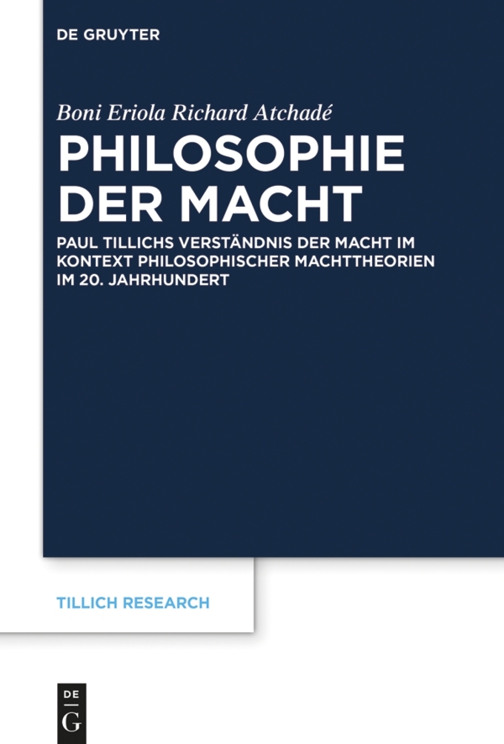 Philosophie der Macht Paul Tillichs VerstÃ¤ndnis der Macht im Kontext philosophischer Machttheorien im 20. Jahrhundert 1st Edition â€“ PDF/EPUB Version Downloadable