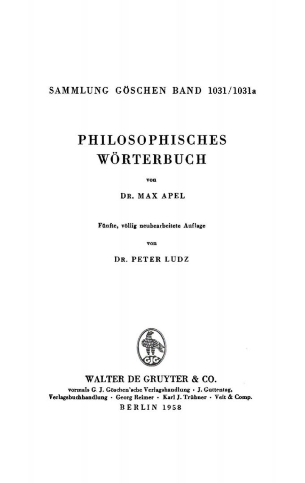 Philosophisches WÃ¶rterbuch 5th Edition â€“ PDF/EPUB Version Downloadable