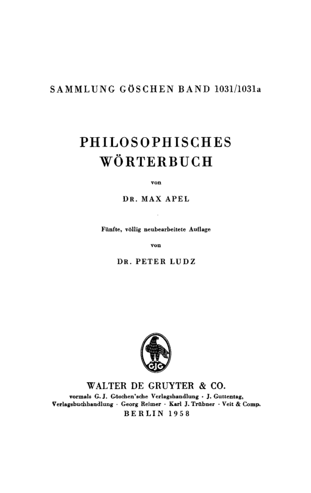 Philosophisches WÃ¶rterbuch 5th Edition â€“ PDF/EPUB Version Downloadable