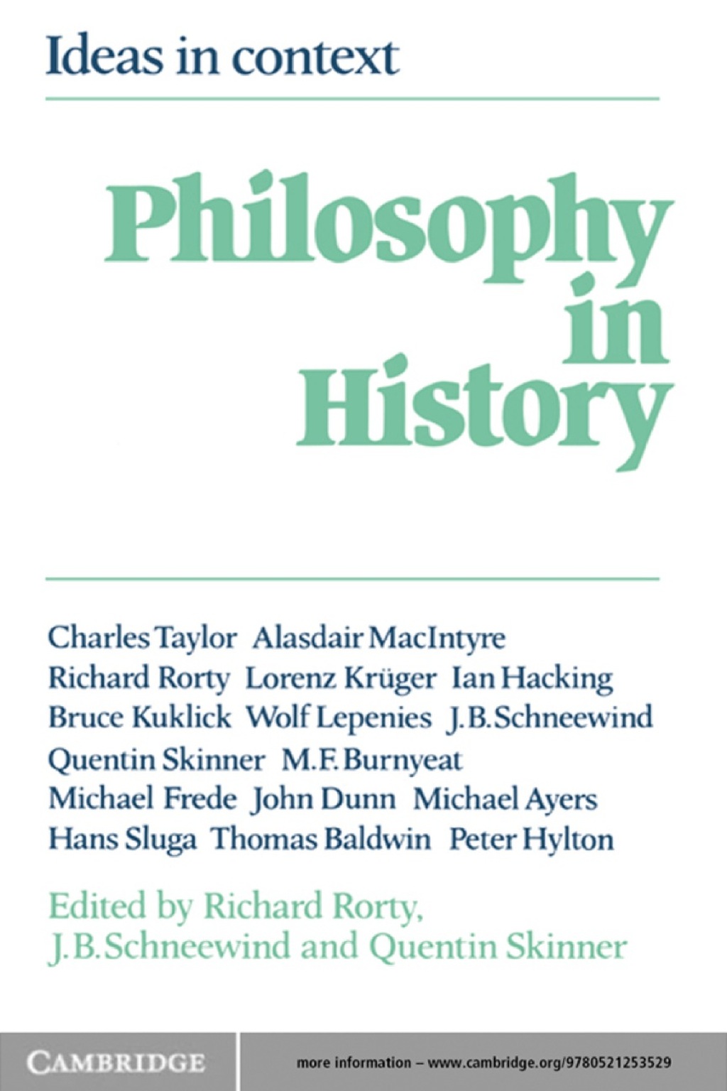 Philosophy in History Essays in the Historiography of Philosophy 1st Edition â€“ PDF/EPUB Version Downloadable
