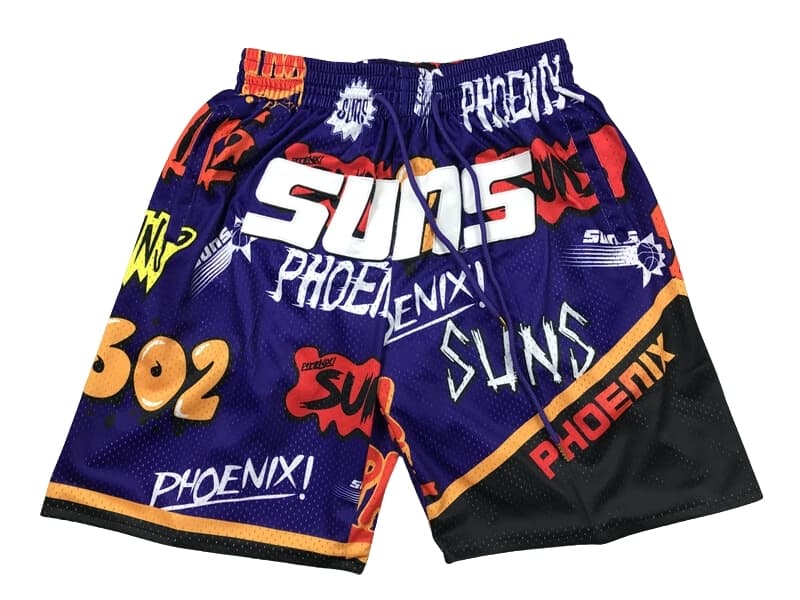 Phoenix Suns Slap Sticker Swingman Shorts - Basketball Shorts Store