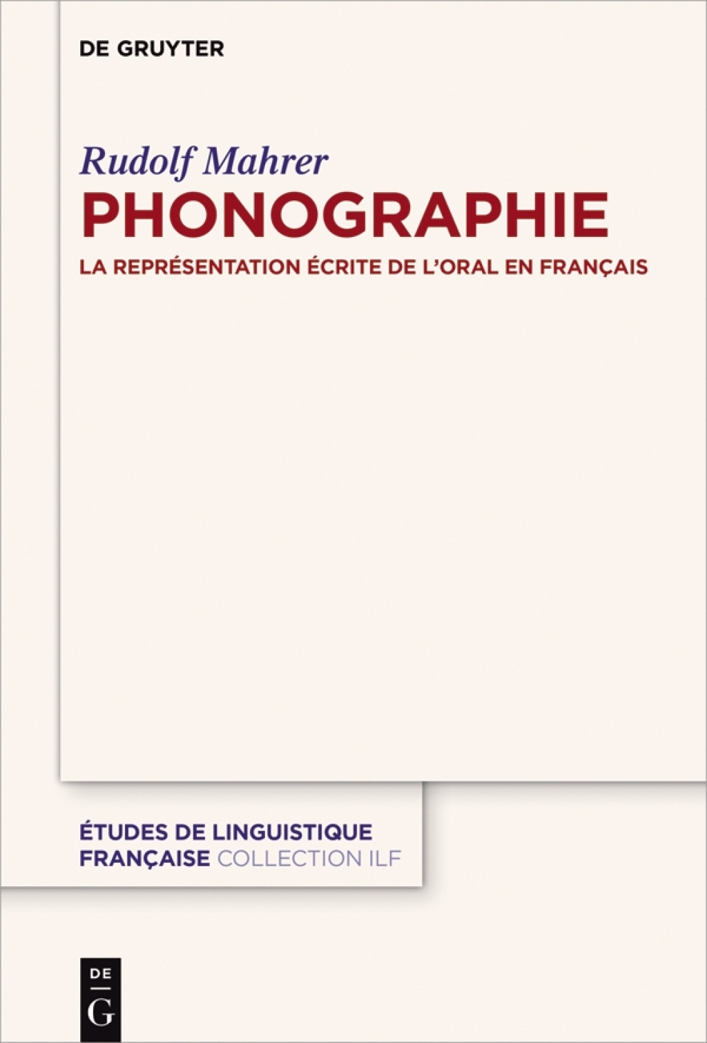 Phonographie La reprÃ©sentation Ã©crite de lâ€™oral en franÃ§ais 1st Edition â€“ PDF/EPUB Version Downloadable