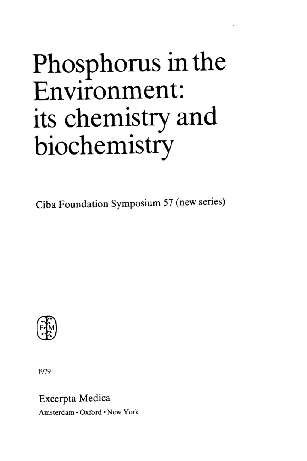 Phosphorus in the Enviroment Its Chemistry and Biochemistry 1st Edition â€“ PDF/EPUB Version Downloadable