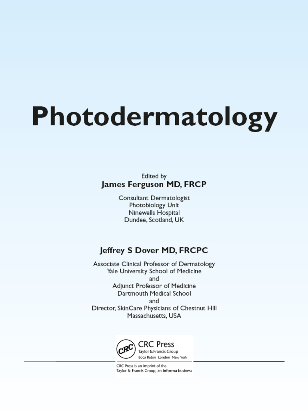 Photodermatology 1st Edition â€“ PDF/EPUB Version Downloadable