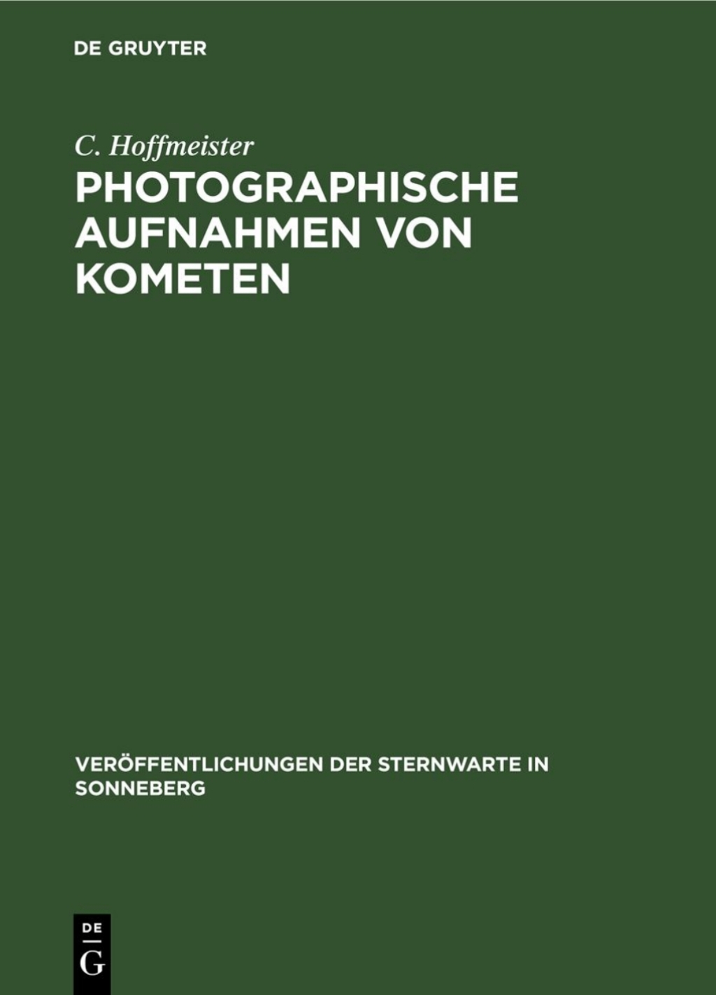Photographische Aufnahmen von Kometen 1st Edition â€“ PDF/EPUB Version Downloadable