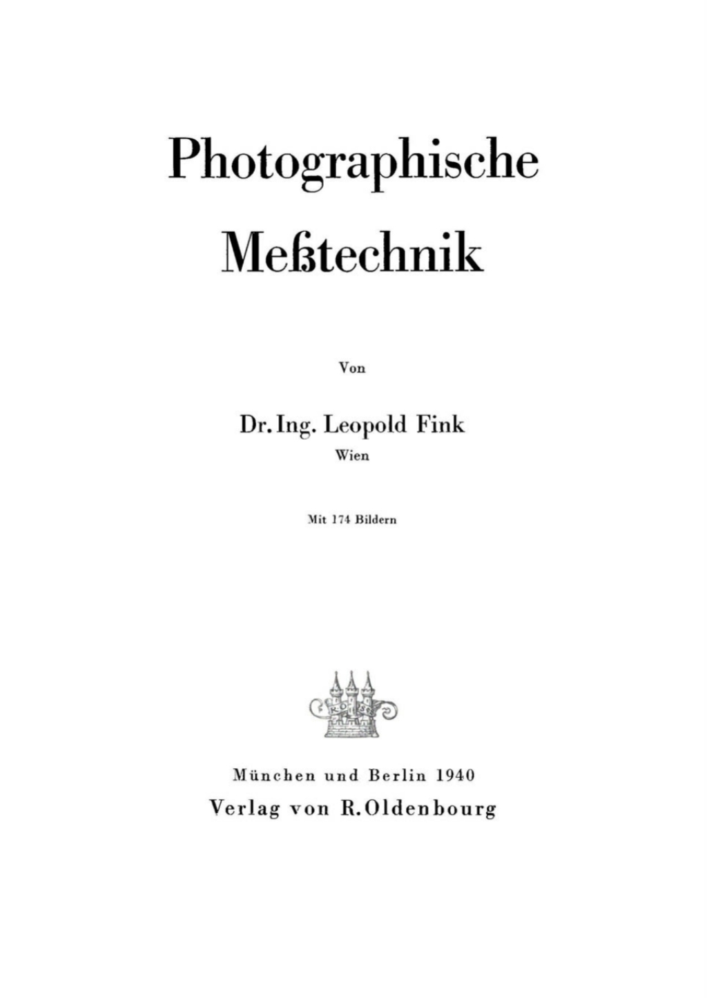 Photographische MeÃŸtechnik 1st Edition â€“ PDF/EPUB Version Downloadable