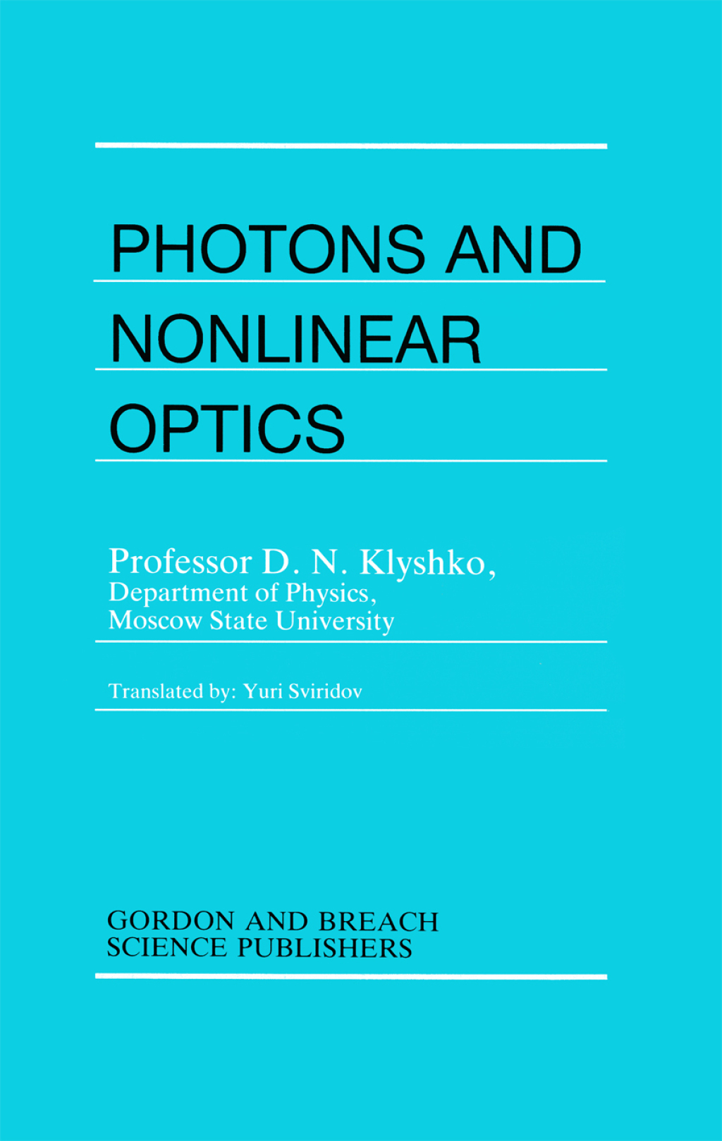 Photons Nonlinear Optics 1st Edition â€“ PDF/EPUB Version Downloadable