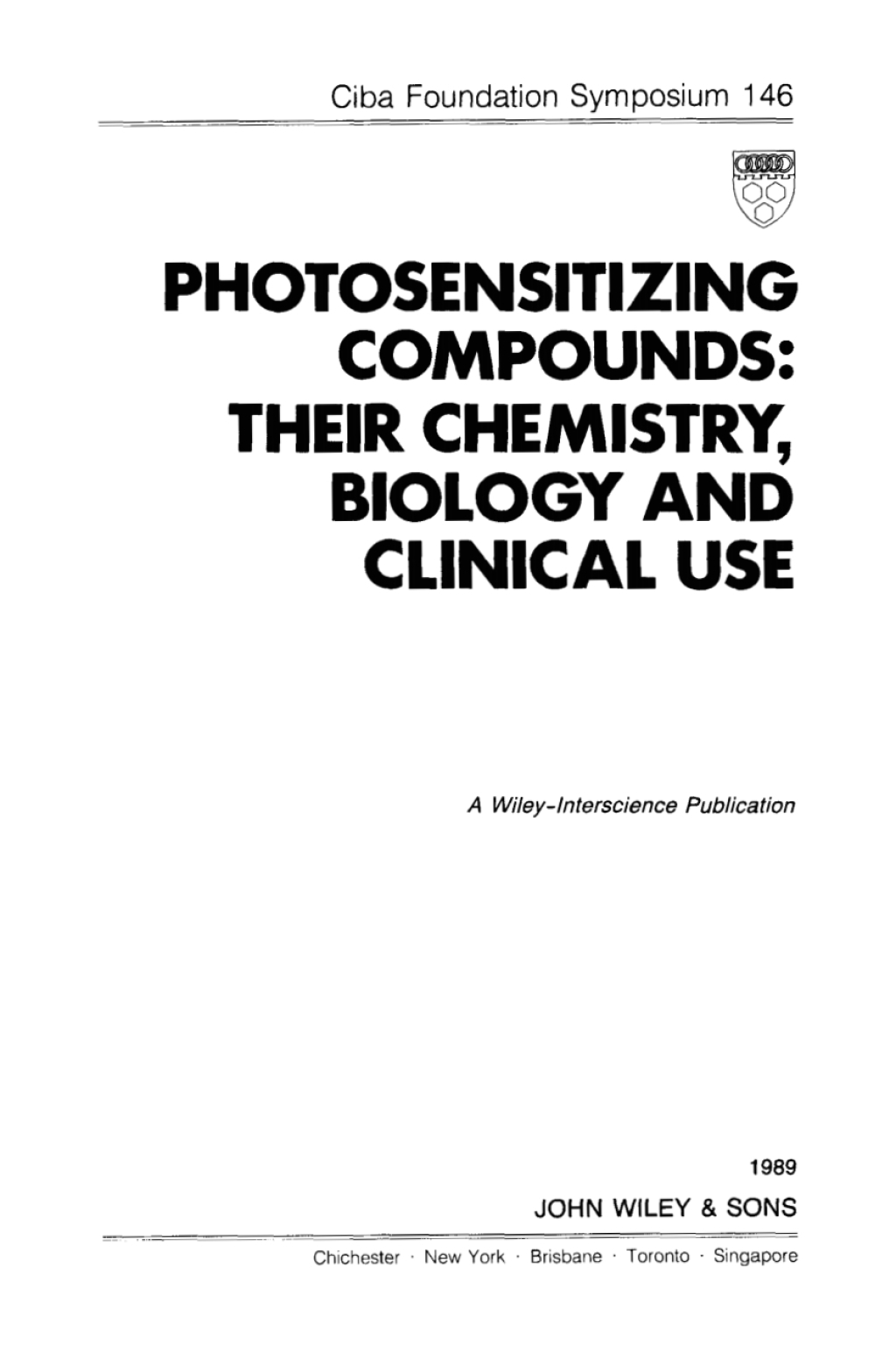 Photosensitizing Compounds Their Chemistry, Biology and Clinical Use 1st Edition â€“ PDF/EPUB Version Downloadable